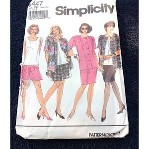 1993 Simplicity 8447 - 18W to 24W -Skirt Shorts Tank Top Shirt Jacket CUT to 24W